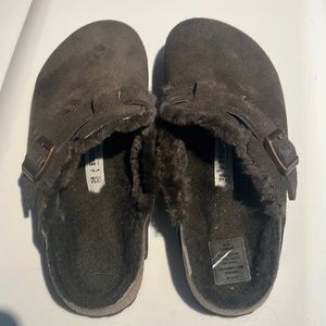 Birkenstock brown shearling clog. New without box. Size 38